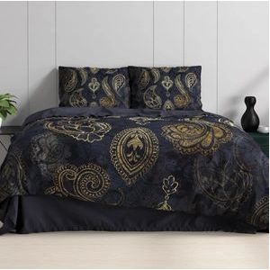 Dekbedovertrek Dreamhouse Jaimy Blue Satijn-140 x 200 / 220 cm | 1-Persoons