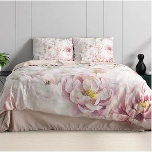 Dreamhouse - Dekbedovertrek Minzy - Roze - Katoen Satijn - 140x200/220 + 1 Kussensloop 60x70