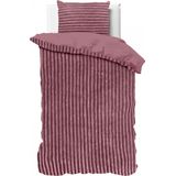Sleeptime Teddy Rib Dekbedovertrek - 140X200/220 + 1 x kussensloop 60x70 - Roze
