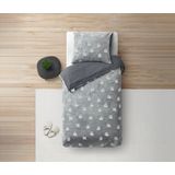 Sleeptime - Dekbedovertrek Glow in the Dark - Grijs - 140 x 220 + 1 Kussensloop 60 x 70