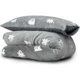 Sleeptime - Dekbedovertrek Glow in the Dark - Grijs - 140 x 220 + 1 Kussensloop 60 x 70