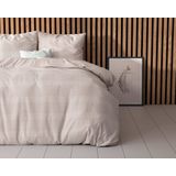 Sleeptime - Mirela - Dekbedovertrek - Beige - Katoen - Inclusief 2 Kussenslopen