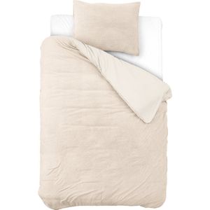 Sleeptime - Lazy Teddy Dekbedovertrek - Creme - Teddystof - Inclusief Kussensloop