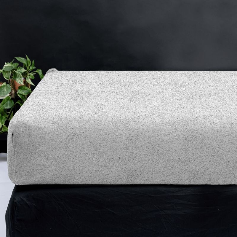 Sleeptime - Teddy - Hoeslaken - Grijs - Zacht Materiaal