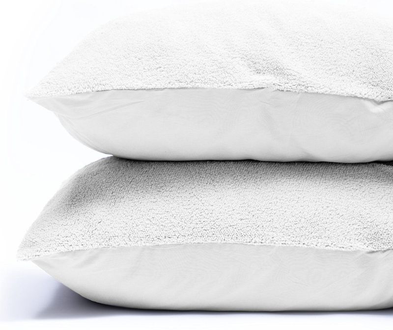 Sleeptime Teddy Kussensloop 2 Stuks Teddyfleece Wit