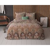 Sleeptime Berna Dekbedovertrek - 140X200/220 + 1 x kussensloop 60x70 - Bruin