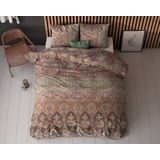 Sleeptime Berna Dekbedovertrek - 140X200/220 + 1 x kussensloop 60x70 - Bruin