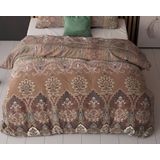 Sleeptime Berna Dekbedovertrek - 140X200/220 + 1 x kussensloop 60x70 - Bruin