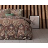 Sleeptime Berna Dekbedovertrek - 140X200/220 + 1 x kussensloop 60x70 - Bruin