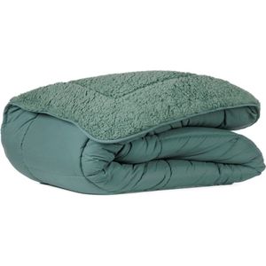 Zelesta - Teddybed - Groen - 140x200 - Teddy Dekbedovertrek - Fluffy Dekbedovertrek - Wasbaar Dekbed