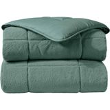 Zelesta - Teddybed - Groen - 240x200 - Wasbaar Dekbed - Fluffy Dekbedovertrek