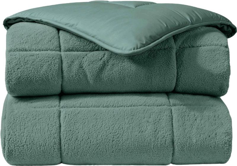 Zelesta - Teddybed - Groen - 240x200 - Wasbaar Dekbed - Fluffy Dekbedovertrek