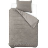 Dekbedovertrek - Wit - Katoen - Eenpersoons