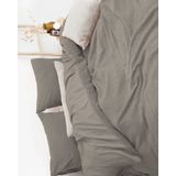 Dekbedovertrek - Wit - Katoen - Eenpersoons