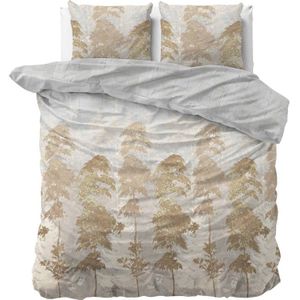 Dreamhouse Dekbedovertrek Riffo Goud - Katoensatijn - 240x220 + 2 kussenslopen 60x70 - Bruin