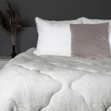 Sleeptime 2 in 1 Teddy Dekbed zonder Overtrek - Dekbed - 240 x 200 cm - Grijs