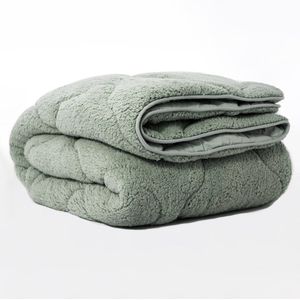 Sleeptime Lazy Dekbed Teddy - Donkergroen - 140x200 cm