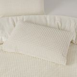 Sleeptime Check Teddy Dekbedovertrek + 1 x kussensloop Creme