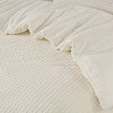 Sleeptime Check Teddy Dekbedovertrek + 1 x kussensloop Creme