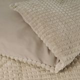 Sleeptime Check Teddy Dekbedovertrek + 1 x kussensloop Taupe