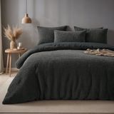 Sleeptime Check Teddy Dekbedovertrek + 1 x kussensloop Antraciet