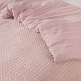 Sleeptime - Dekbedovertrek Check Teddy - Roze - 140x220 + 1 Kussensloop 60x70