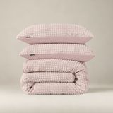 Sleeptime - Dekbedovertrek Check Teddy - Roze - 140x220 + 1 Kussensloop 60x70