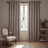 Gordijnen - Grijs - Polyester - Voile