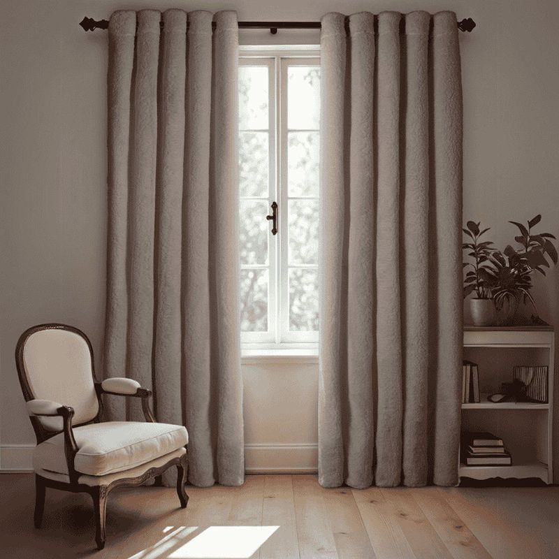 Gordijnen - Grijs - Polyester - Voile