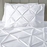 Sleeptime - Dekbedovertrek Velvet Pintuck - Wit - 140x220 + 1 Kussensloop 60x70