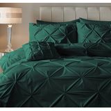 Sleeptime - Dekbedovertrek Velvet Pintuck - Groen - 140x220 + 1 Kussensloop 60x70
