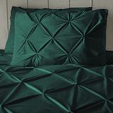 Sleeptime - Dekbedovertrek Velvet Pintuck - Groen - 140x220 + 1 Kussensloop 60x70