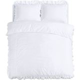 Sleeptime - Ruffles - Dekbedovertrek - Wit - 140x220 + 1 Kussensloop 60x70