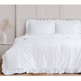 Sleeptime - Ruffles - Dekbedovertrek - Wit - 140x220 + 1 Kussensloop 60x70