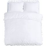 Sleeptime - Ruffles - Dekbedovertrek - Wit - 140x220 + 1 Kussensloop 60x70