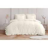 Sleeptime - Ruffles - Dekbedovertrek - Creme - 240x220 cm + 2 Kussenslopen 60x70 cm