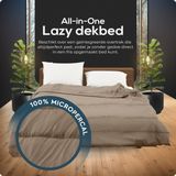 Sleeptime 2 in 1 Omkeerbare Dekbed - Dekbed zonder Overtrek - 140x200 - Taupe