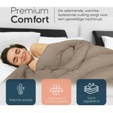 Sleeptime 2 in 1 Omkeerbare Dekbed - Dekbed zonder Overtrek - 140x200 - Taupe