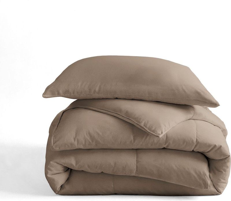 Sleeptime 2 in 1 Omkeerbare Dekbed - Dekbed zonder Overtrek - 140x200 - Taupe