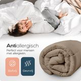 Sleeptime - All-in One Lazy Dekbed - Taupe - Inclusief Kussenslopen