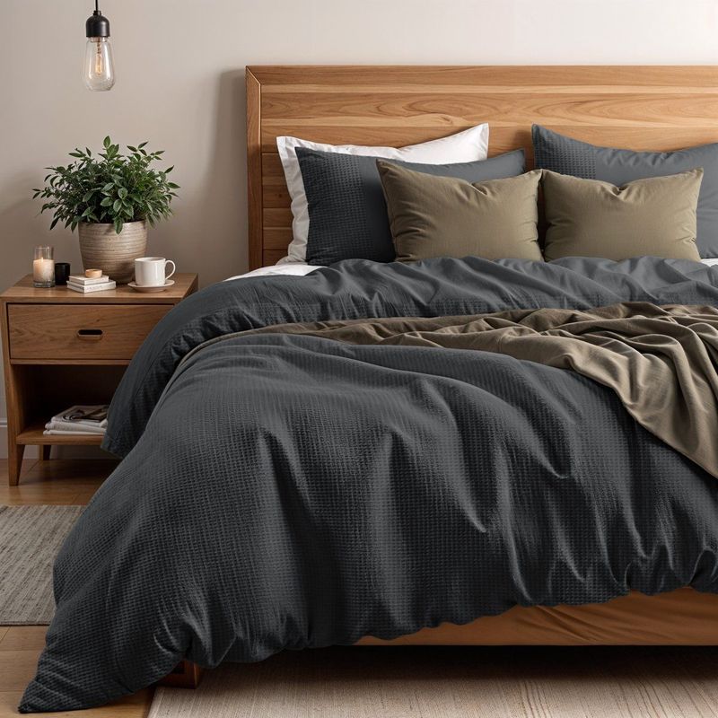 Dekbedovertrek - Grijs - Katoen - 140x200 cm