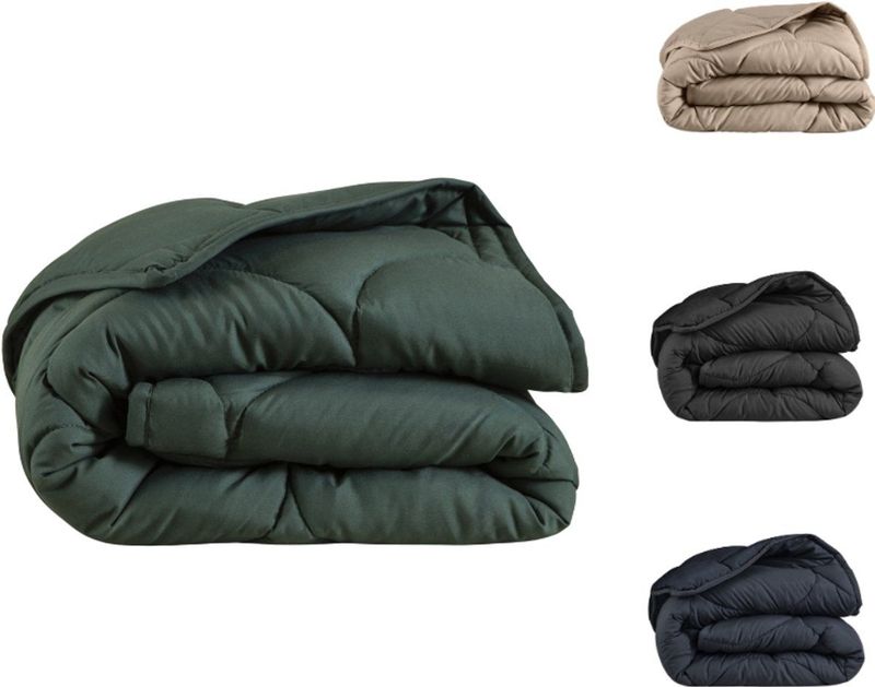 Dekbedovertrek - Grijs - Katoen - 1 Persoon