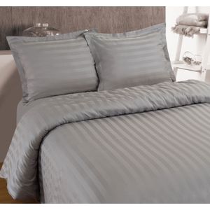 Primaviera - Dekbedovertrek Hotel Stripe - Grijs - 140x200/260 + 1 Kussensloop 60x70 - Katoen