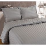 Primaviera DeLuxe Dekbedovertrek - Hotel Stripe - Grijs - Katoen - Inclusief Kussenslopen