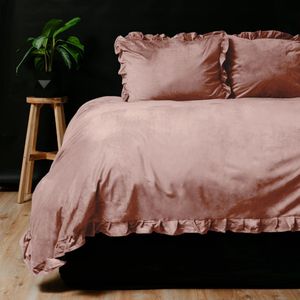 Dekbedovertrek Velvet Ruffles Roze