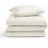 Sleeptime - Dekbedovertrek Milano 3D - Créme - 140x200/260 + 1 Kussensloop 60x70 - Beige