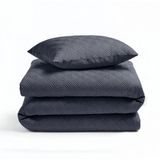 Sleeptime - Dekbedovertrek Delight Groen Milano 3D Antraciet - 140x200/260 + 1 Kussensloop 60x70 - Grijs