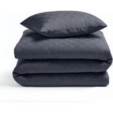 Sleeptime - Dekbedovertrek Delight Groen Milano 3D Antraciet - 140x200/260 + 1 Kussensloop 60x70 - Grijs