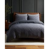 Sleeptime - Dekbedovertrek Delight Groen Milano 3D Antraciet - 140x200/260 + 1 Kussensloop 60x70 - Grijs