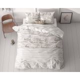 Sleeptime - Dekbedovertrek Pinky Words - Roze - Microvezel - Inclusief Kussensloop